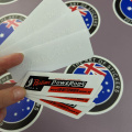 Custom Printed White on Clear Contour Cut Die Cut Super Barra Powerods Vinyl Business Stickers