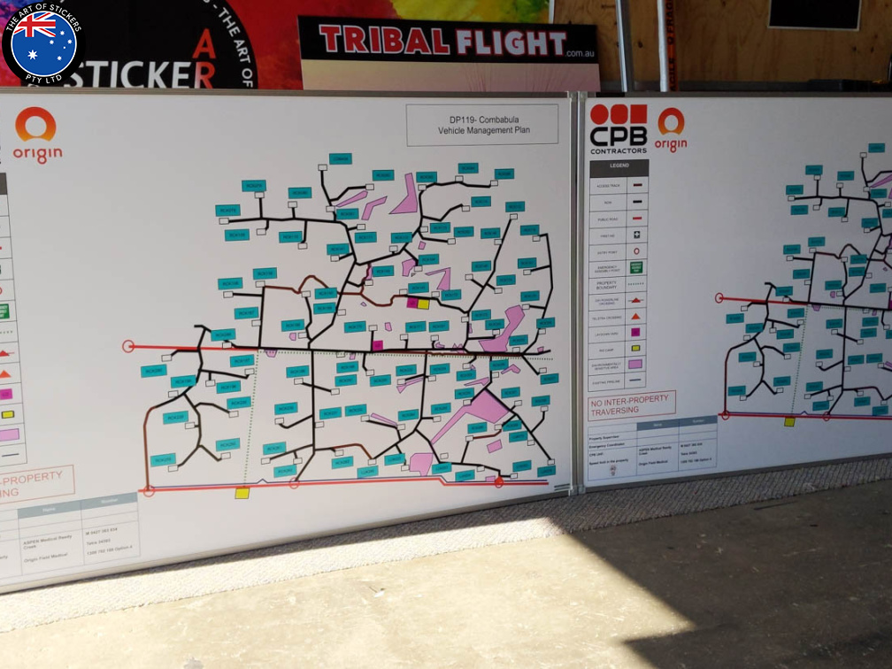 Custom Printed CPB Contractors Vehicle Management Plan Business Map Whiteboard