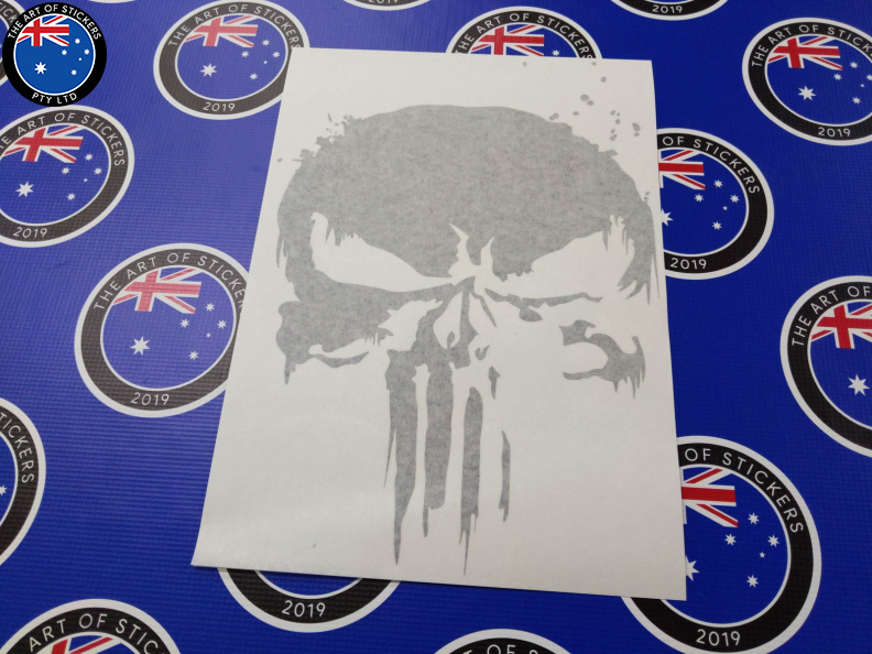 Custom Vinyl Cut Punisher Skull Sticker