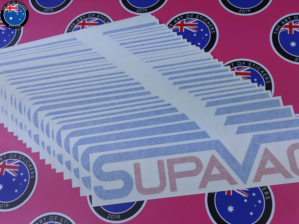 Custom Printed Clear Layered Vinyl Cut Reflective Supavac Vinyl Business Logo Stickers