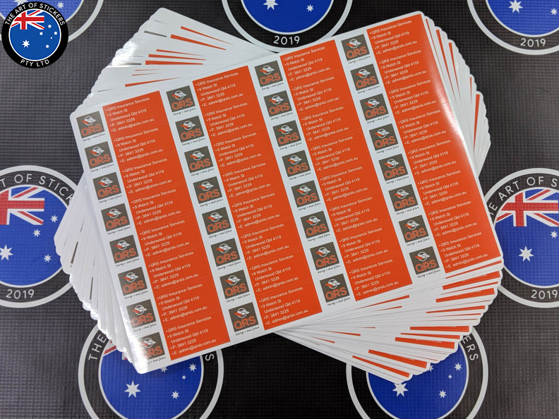 Bulk Custom Printed Contour Cut Die-Cut QRS Roofing Vinyl Business Sticker Sheets