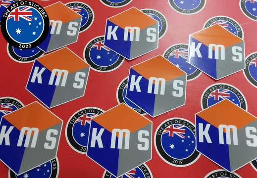 Custom Printed Contour Cut Die Cut KMS Vinyl Business Logo Stickers