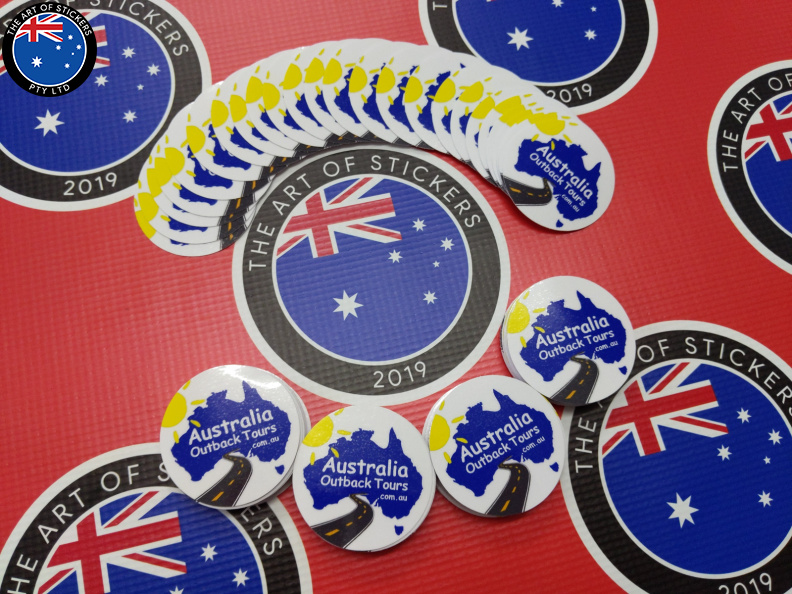 Bulk Custom Printed Contour Cut Die-Cut Australia Outback Tours Vinyl Business Logo Stickers