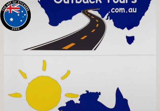 Custom Printed Contour Cut Australia Outback Tours Vinyl Business logo Stickers