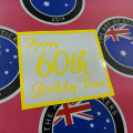 Custom Vinyl Cut Happy 60th Birthday Business Stickers