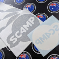 Custom Vinyl Cut Scamp Business Logo Stickers