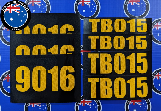 Custom Printed Reflective Vinyl Call Sign Business Stickers