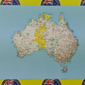 Catalogue Printed Australia Map Rectangle Vinyl Sticker