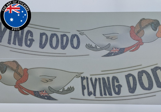 Custom Printed Contour Cut Flying Dodo Vinyl Business Logo Stickers