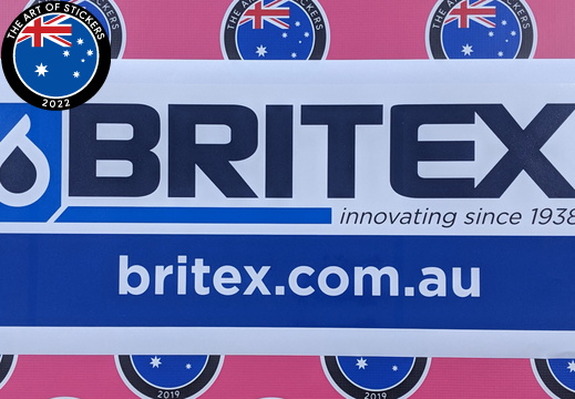 Custom Printed Contour Cut Britex Vinyl Business Logo Panel Stickers