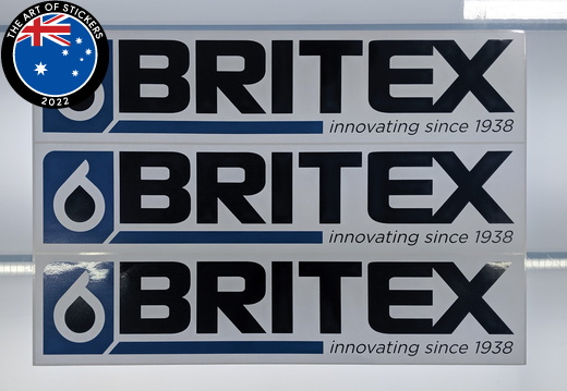 Custom Printed Contour Cut Britex Vinyl Lettering Business Logo Panel Stickers.