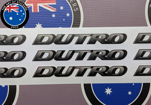 Custom Printed Contour Cut Hino Dutro Vinyl Business Logo Stickers
