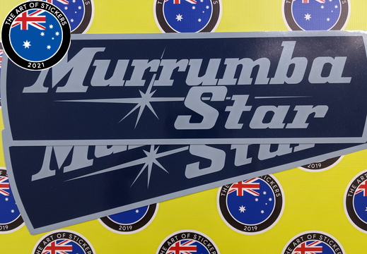 Catalogue Printed Contour Cut Die-Cut custom Colour Murrumba Star Vinyl Caravan Stickers