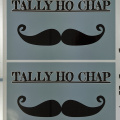Custom Printed Contour Cut Tally Ho Chap Vinyl Business Logo Stickers
