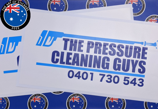 Custom Printed Contour Cut Pressure Cleaning Guys Vinyl Business Logo Stickers