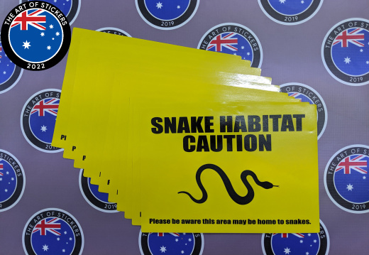 Bulk Custom Printed Contour Cut Die Cut Snake Habitat Vinyl Business Stickers
