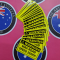 Bulk Custom Printed Contour Cut Die Cut Warning Max Road Speed Vinyl Business Stickers