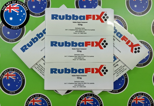 Bulk Custom Printed Contour Cut Die-Cut Rubbafix Vinyl Business Merchandise Label Stickers