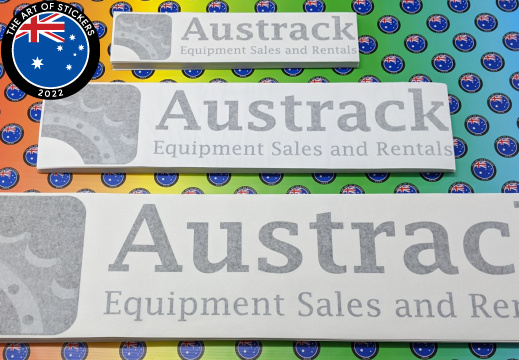 Bulk Custom Printed Contour Cut Austrack Vinyl Business Logo Stickers