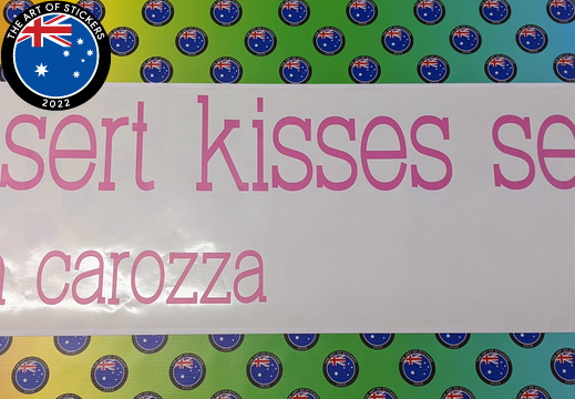 Custom Printed Contour Cut Desert Kisses Sea Vinyl Business Sticker