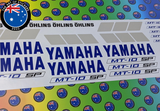 Custom Printed Contour Cut Yamaha Mt-10 SP Vinyl Business Stickers