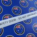 Custom Printed Contour Cut Fire Safety Door Vinyl Business Stickers