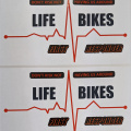 Custom Printed Contour Cut Life Bikes Vinyl Business Stickers