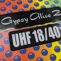 Custom Printed Contour Cut Die-Cut Gypsy Alice 2 UHF Channel Vinyl Business Stickers