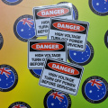 Catalogue Printed Contour Cut Die-Cut Danger High Voltage Vinyl Business Stickers