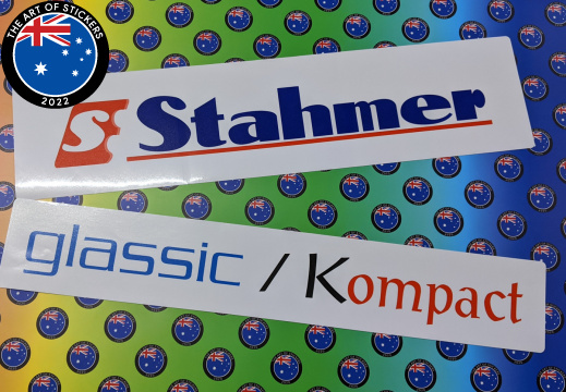 Custom Printed Contour Cut Die-Cut Stahmer Glassic Kompact Vinyl Business Logo Stickers