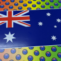 Catalogue Printed Hand Cut Australian Flag Vinyl Stickers
