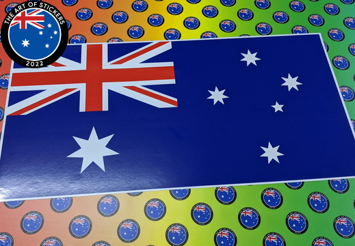 Catalogue Printed Hand Cut Australian Flag Vinyl Stickers