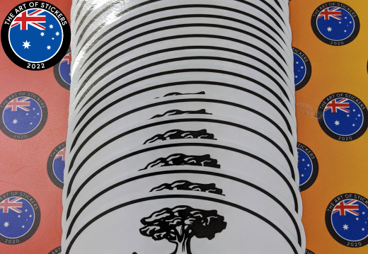 Bulk Custom Printed Contour Cut Die-Cut One Tree Canoe Vinyl Business Logo Stickers