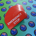 Bulk Custom Printed Contour Cut Die-Cut Emergency Stop Vinyl Business Stickers