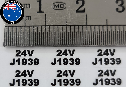 Bulk Custom Printed Contour Cut Die-Cut Tiny 24V J1939 Vinyl Business Sticker Sheets