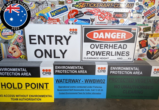 Custom Printed CPB Environmental Protection Danger Corflute Business Signage