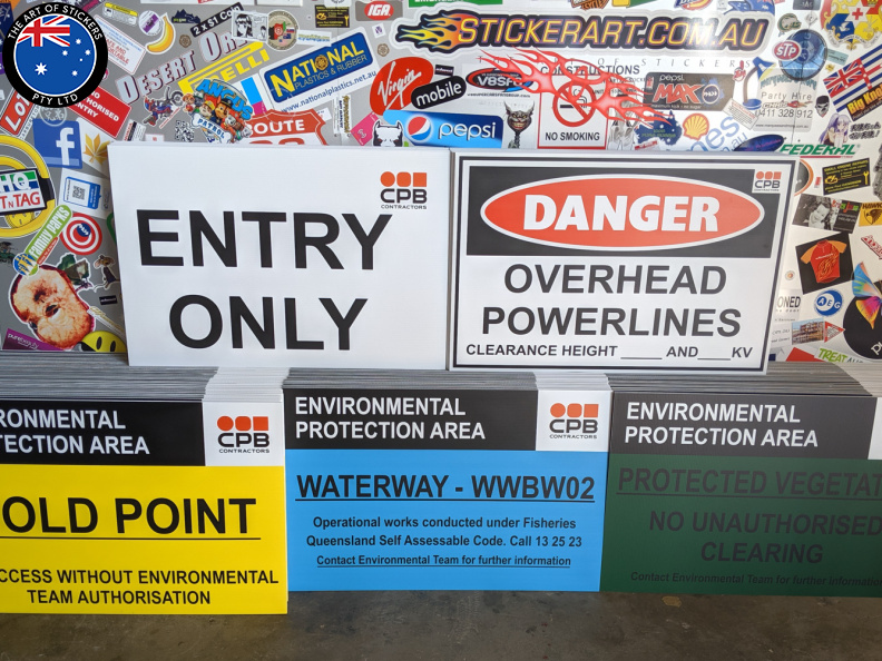 Custom Printed CPB Environmental Protection Danger Corflute Business Signage