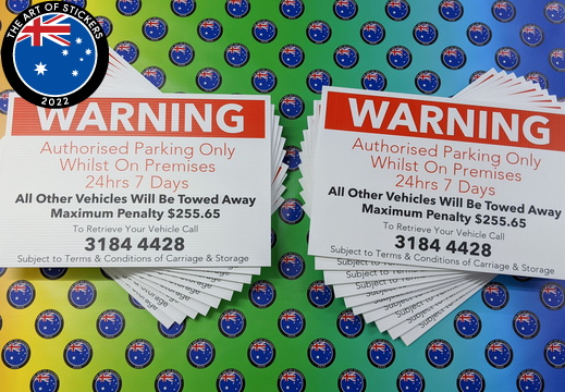 Custom Printed Warning Authorised Parking Only Corflute Business Signage