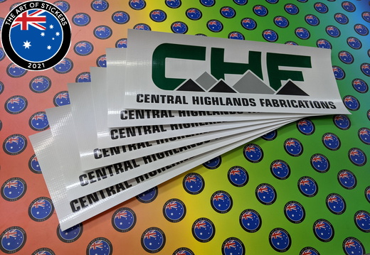 Custom Printed Central Highlands Fabrications Business Logo Banner Label Signage