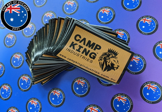 Custom Printed Camp King Business Logo Banner Label Signage