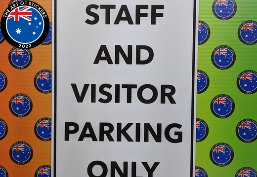 Custom Printed Staff and Visitor Parking Only ACM Business Signage
