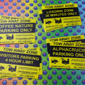 Custom Printed Tow Away Zone Corflute Business Signage