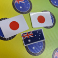 Catalogue Printed Contour Cut Die-Cut Japanese Flags Vinyl Stickers