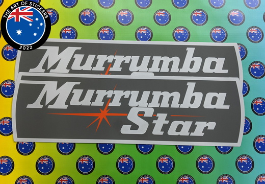 Catalogue Custom Colour Printed Contour Cut Die-Cut Murrumba Star Vinyl Stickers