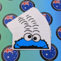 Bulk Catalogue Printed Contour Cut Die Cut Cookie Monster Vinyl Stickers