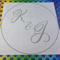Custom Vinyl Cut K and J Business Logo Stickers