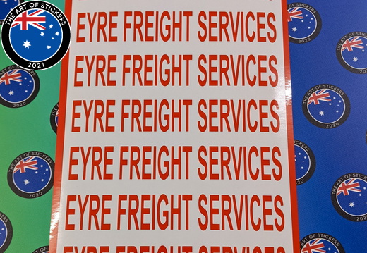 Custom Vinyl Cut Lettering Eyre Freight Services Business Stickers