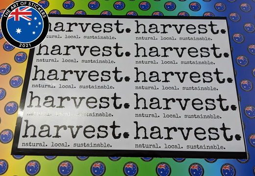 Custom Vinyl Cut Lettering Harvest Business Logo Stickers