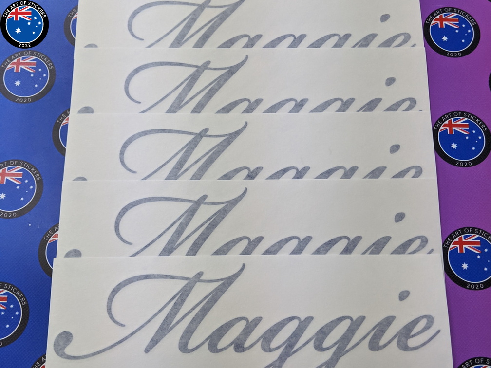 Custom Vinyl Cut Lettering Maggie Name Stickers