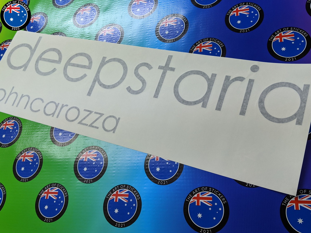 Custom Vinyl Cut Lettering Deepstaria JohnCarozza Business Sticker